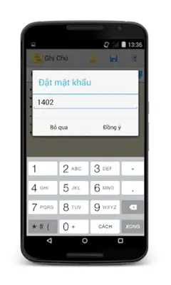 Ghi Chu Co Mat Khau Tieng Viet android App screenshot 1